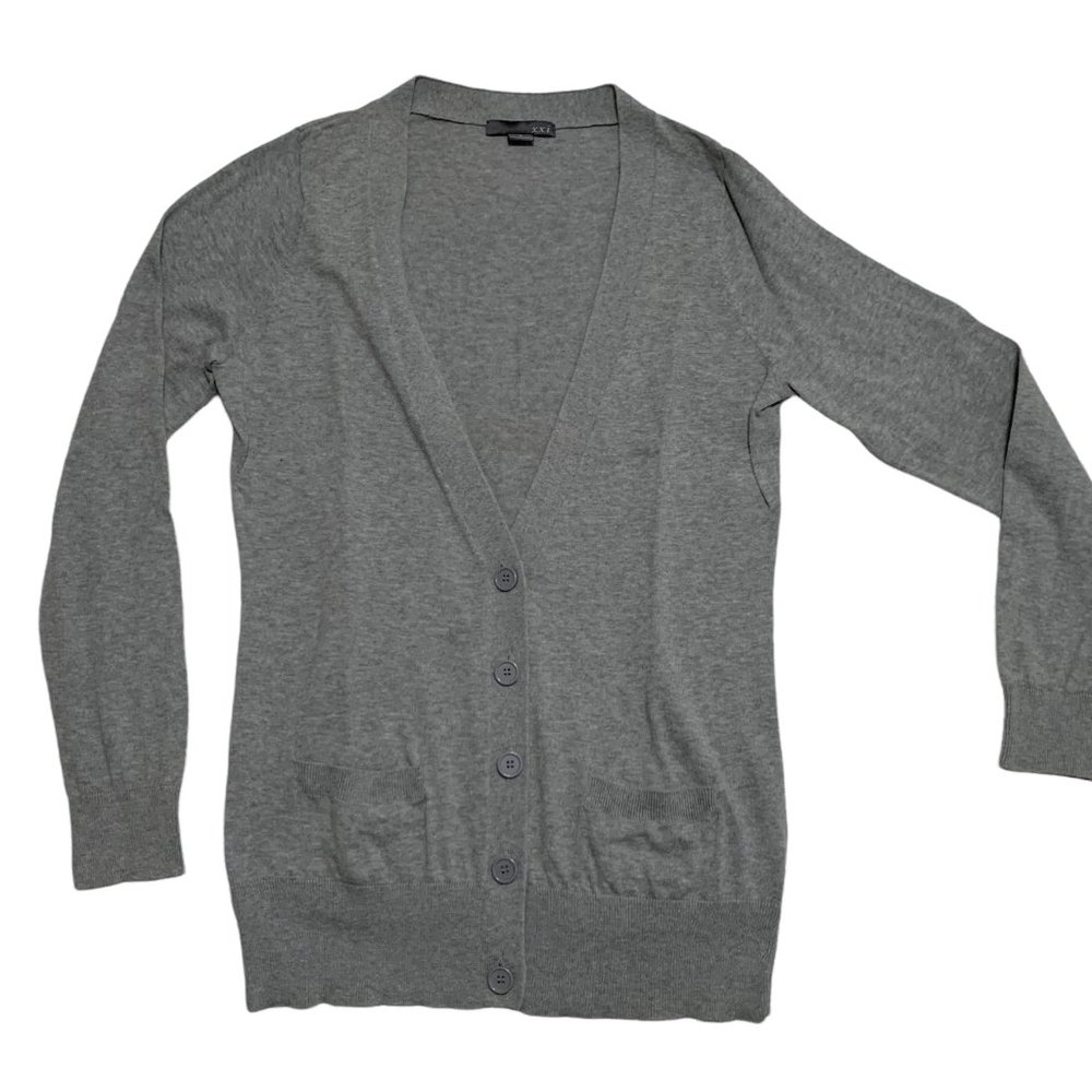 Forever 21 XXI Gray Cardigan Sweater